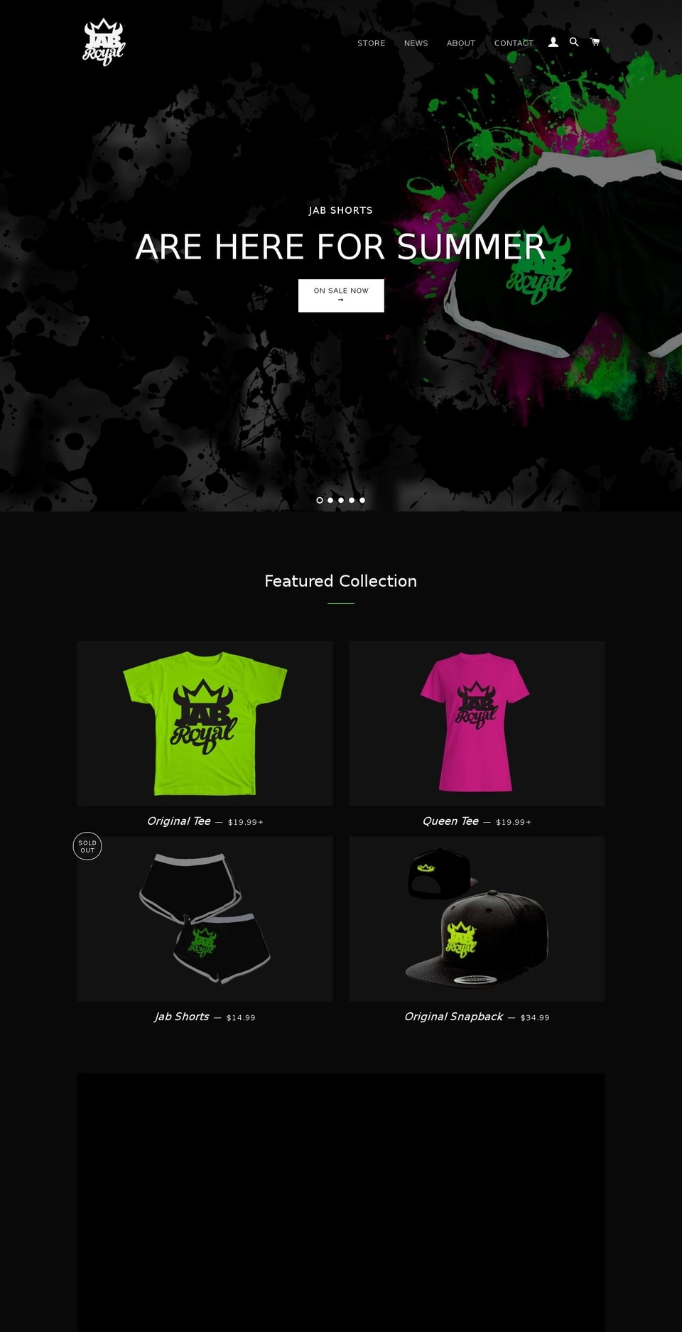 jabroyalty.com — Shopify storefront screenshot