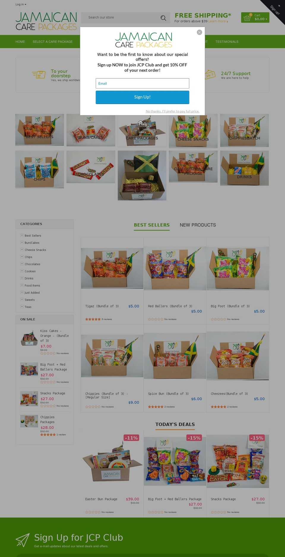 Crave Shopify theme site example jacarepackages.com