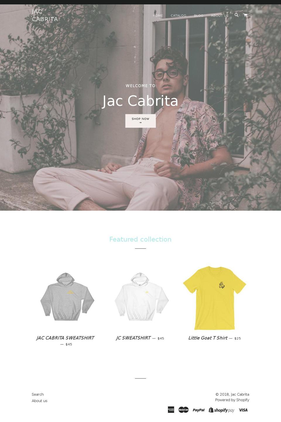 jaccabrita.com — Shopify storefront screenshot