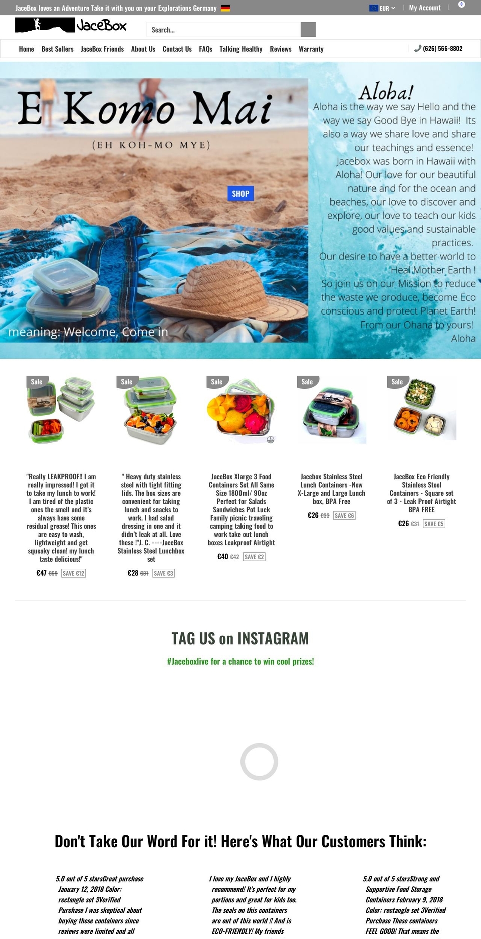 jacebox.com shopify website screenshot