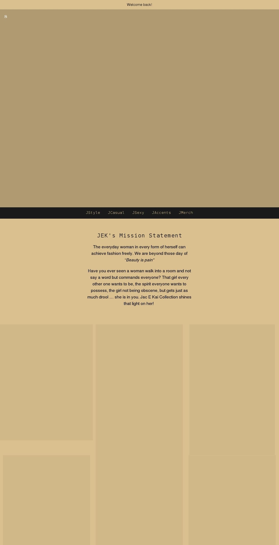 jacekaicollection.com shopify website screenshot