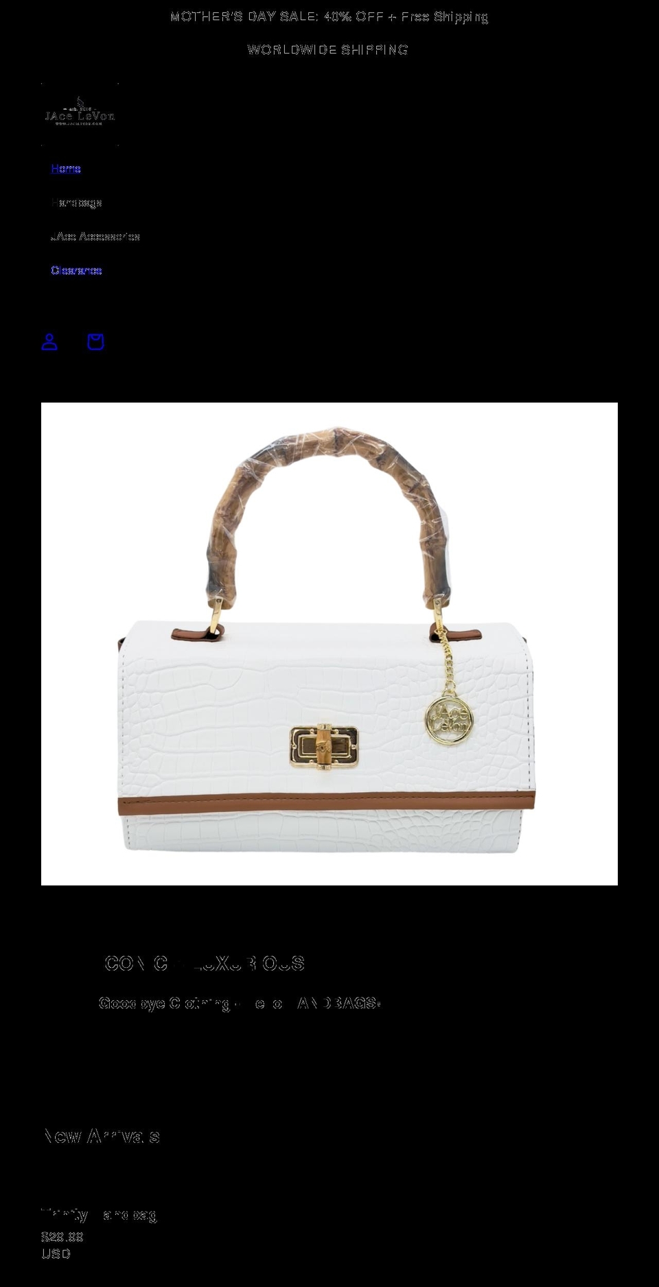 jacelevon.com shopify website screenshot