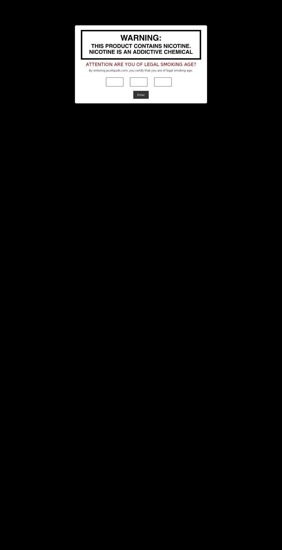 jaceliquids.com — Shopify storefront screenshot