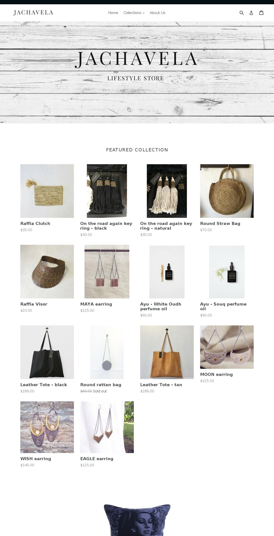 jachavela.com — Shopify storefront screenshot