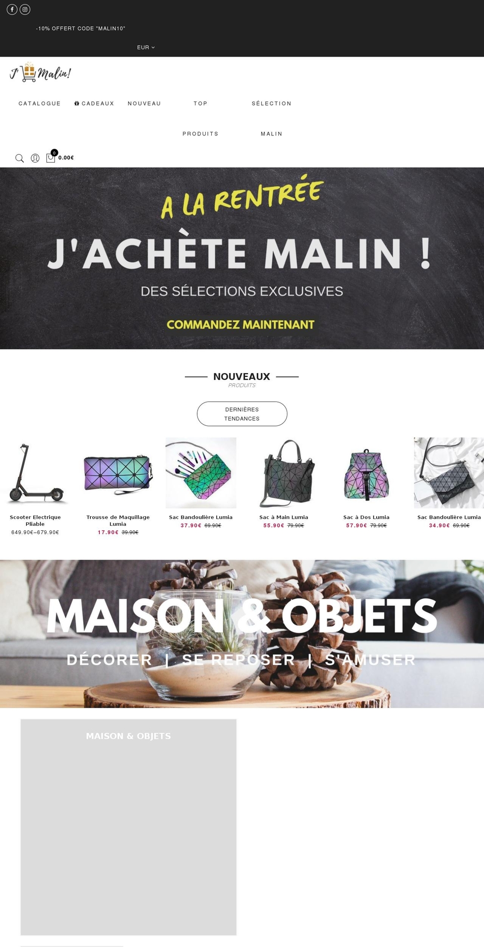 jachetemalin.com — Shopify storefront screenshot