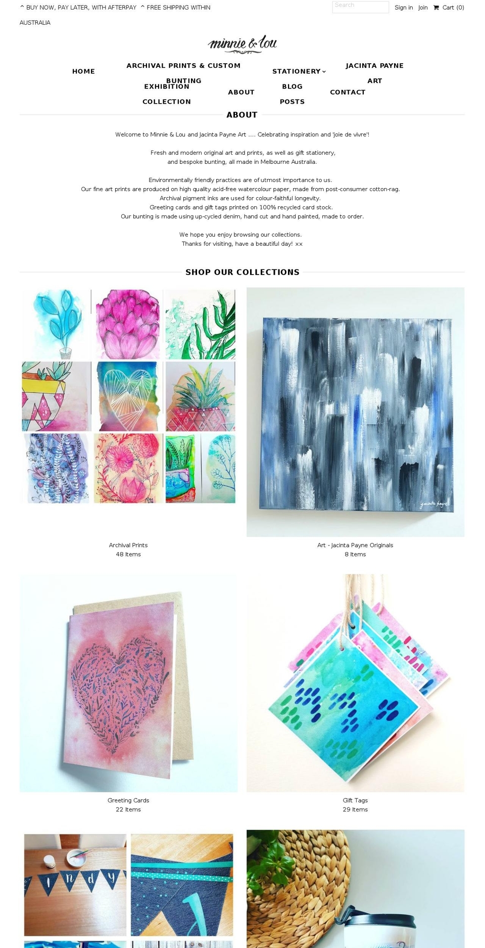jacintapayneart.com — Shopify storefront screenshot