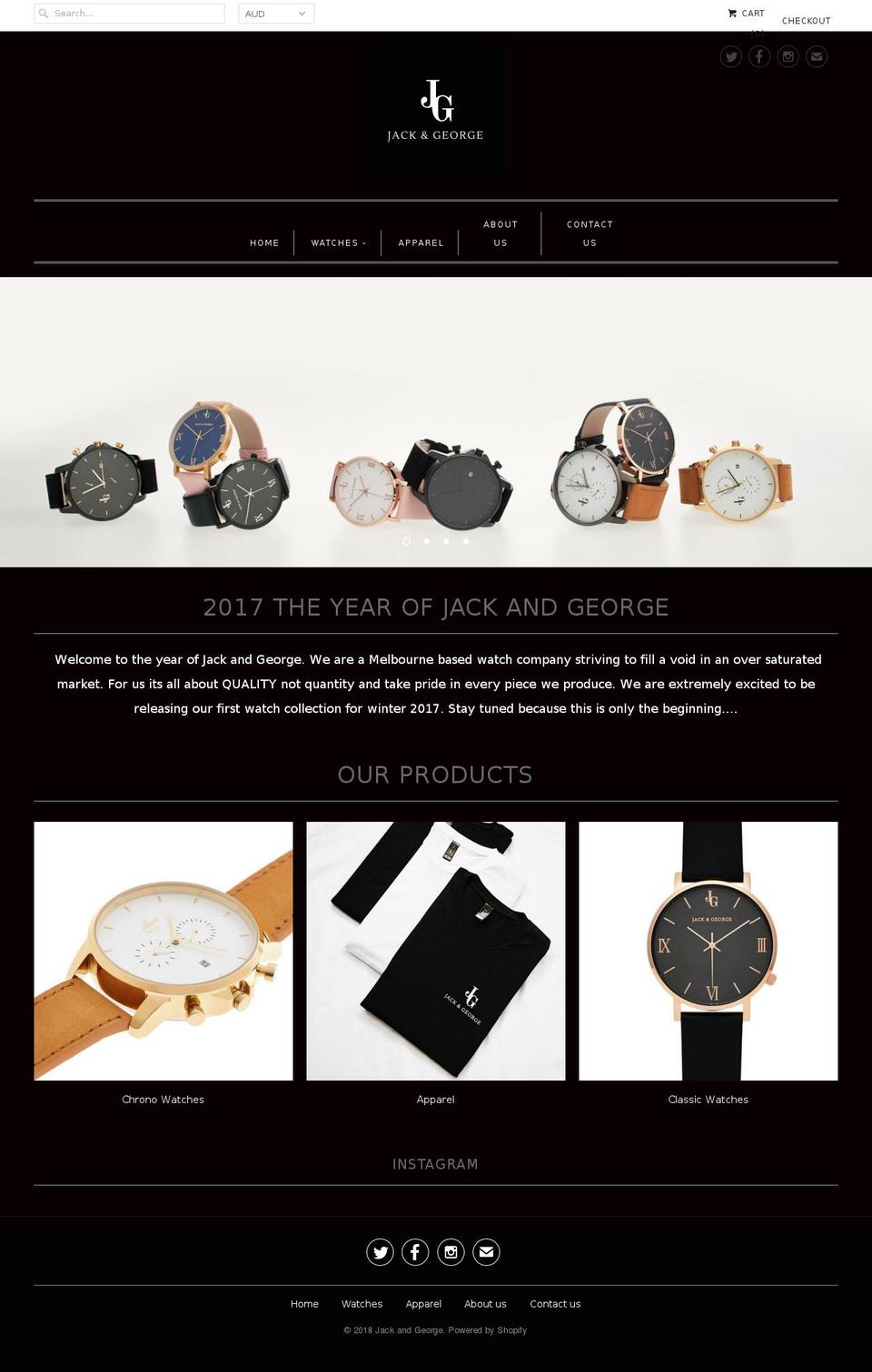 jackandgeorgewatchco.com — Shopify storefront screenshot