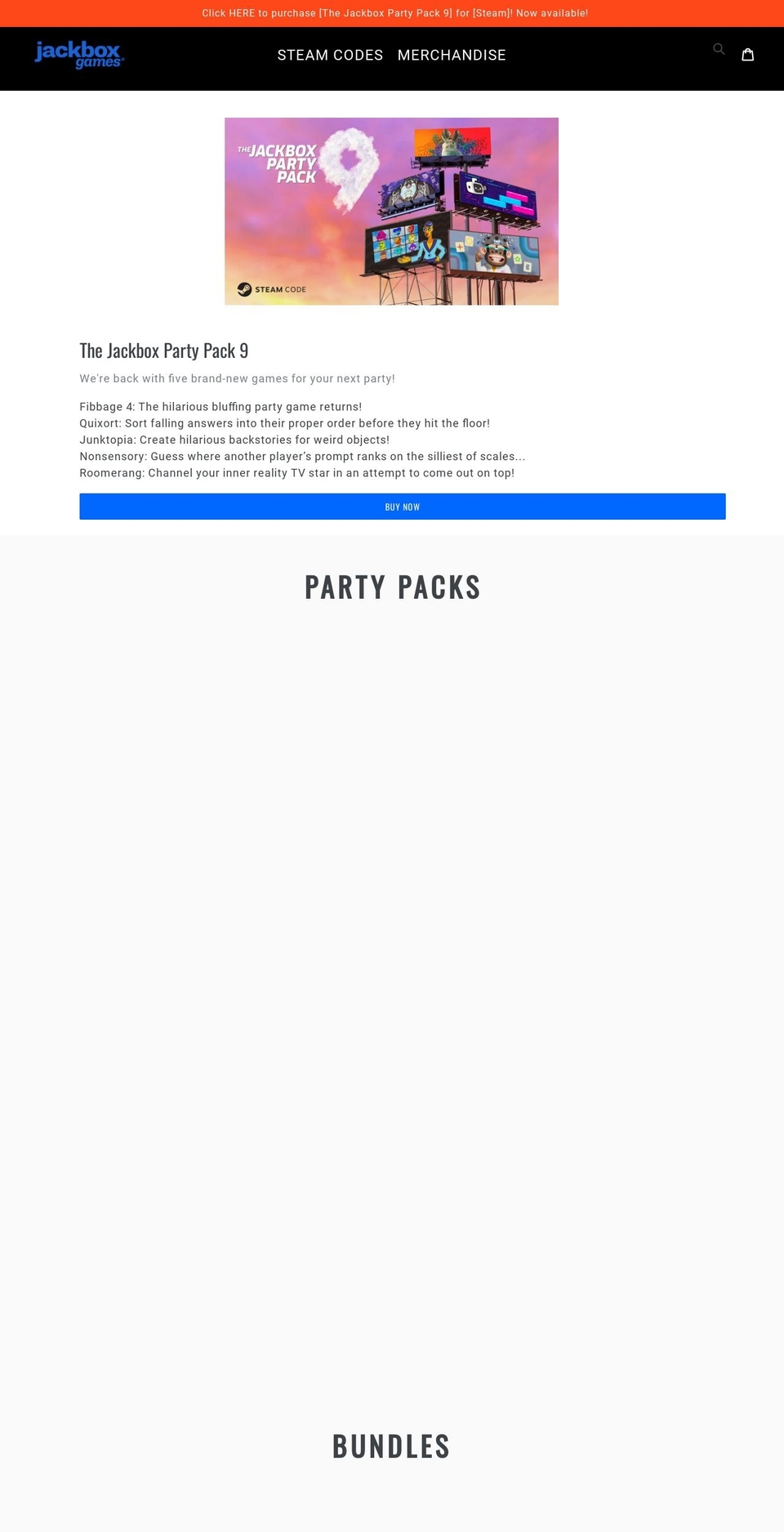 jackbox-games.myshopify.com — Shopify storefront screenshot