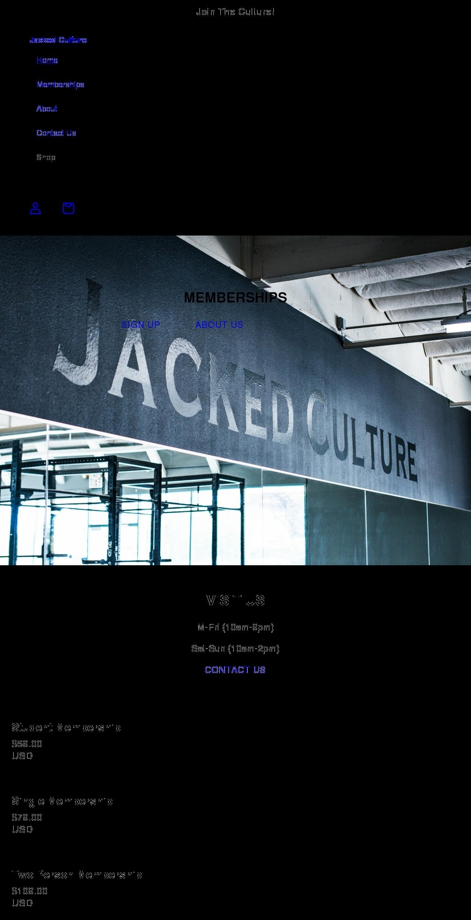 jackedculture.com shopify website screenshot
