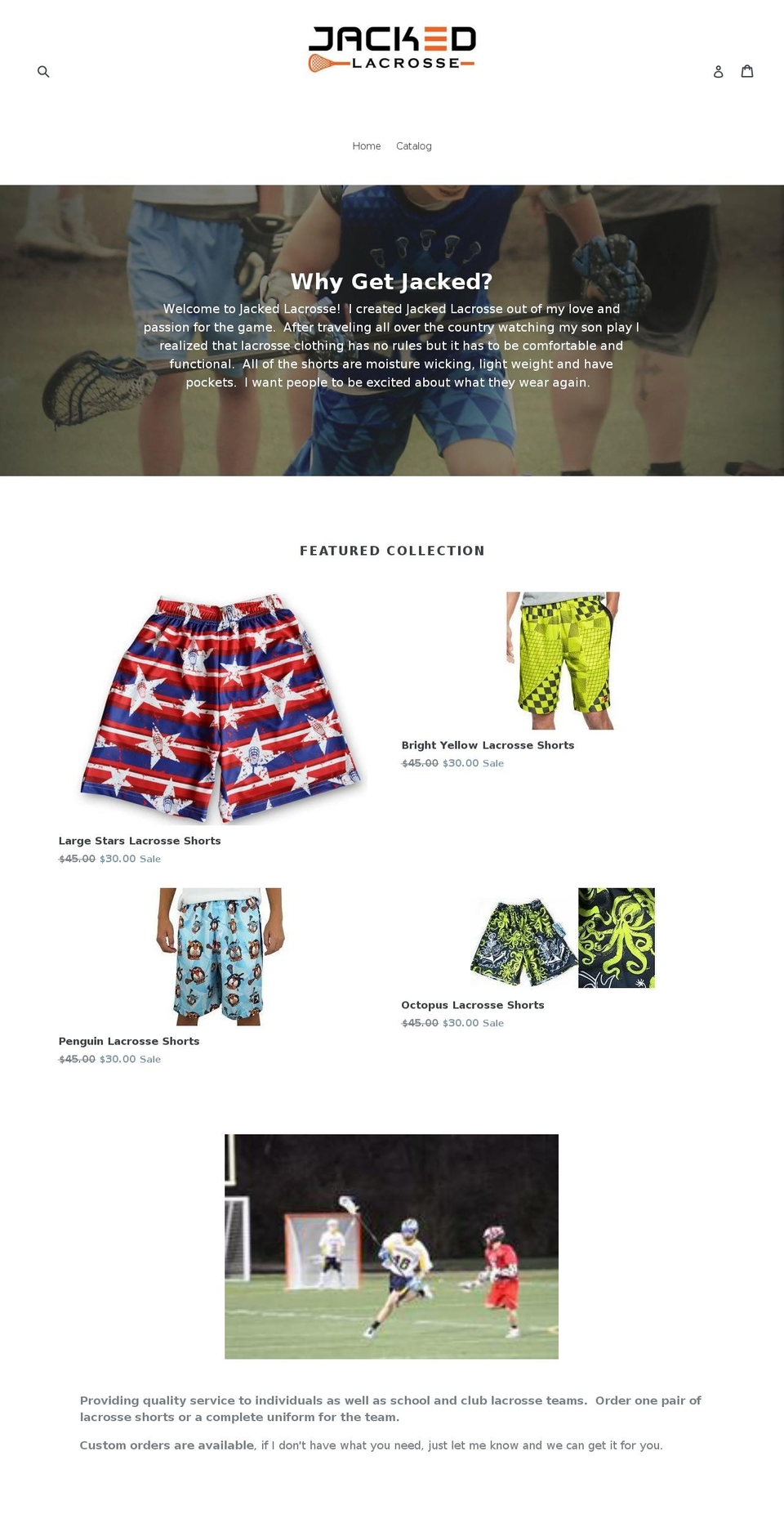 jackedlacrosse.com — Shopify storefront screenshot