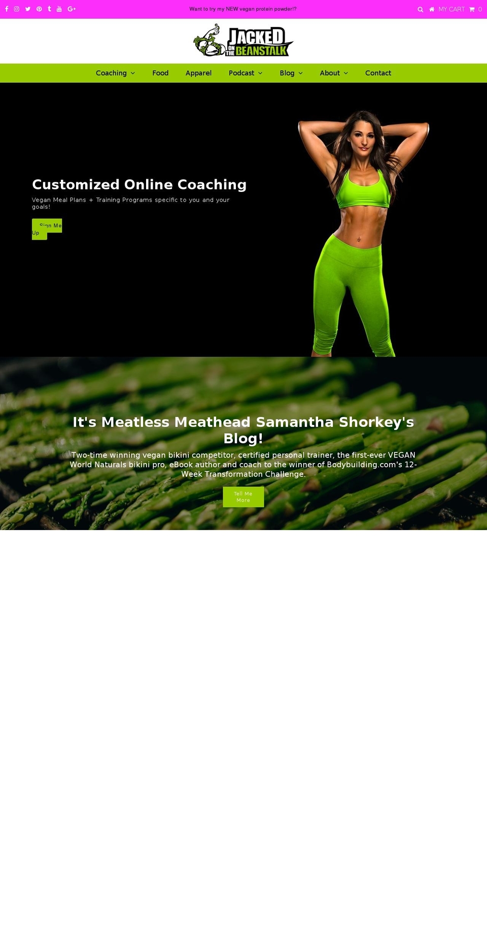 jackedonthebeanstalk.com — Shopify storefront screenshot