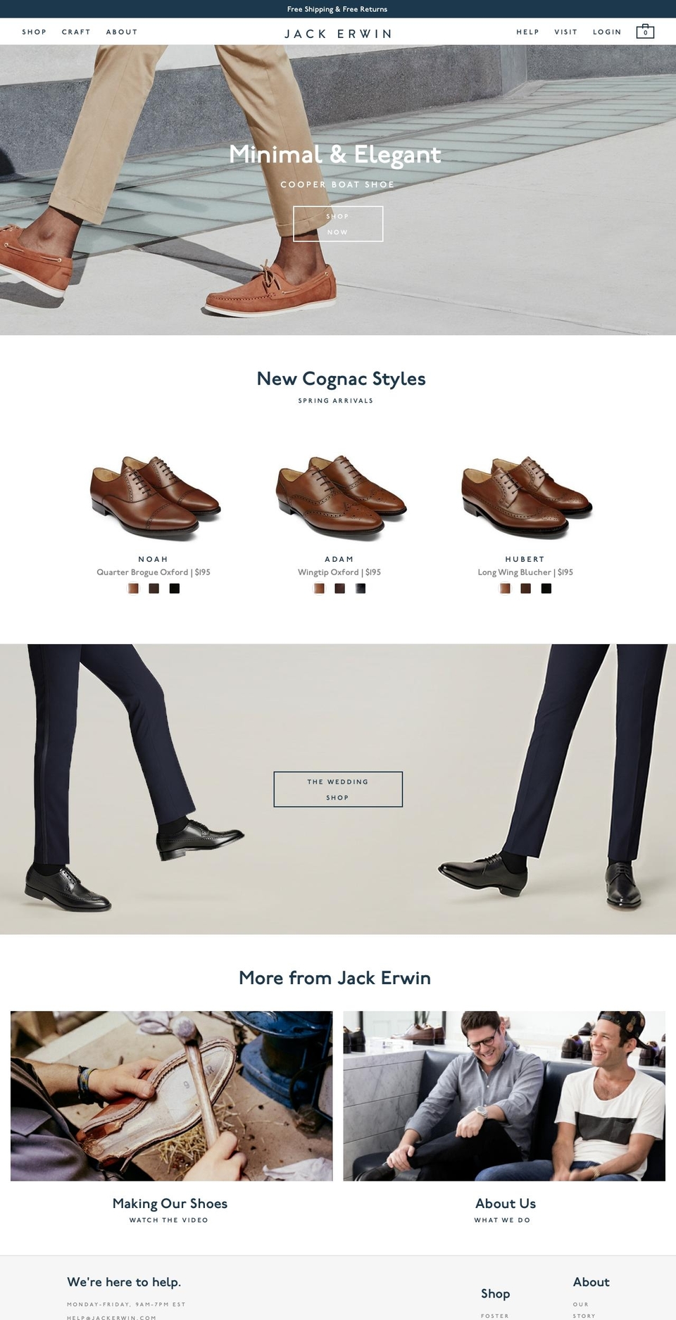 jackerwinshoes.com shopify website screenshot