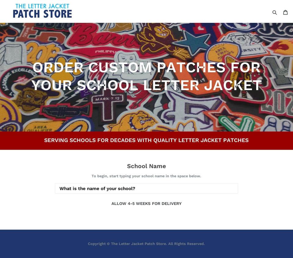 jacketpatchstore.com — Shopify storefront screenshot