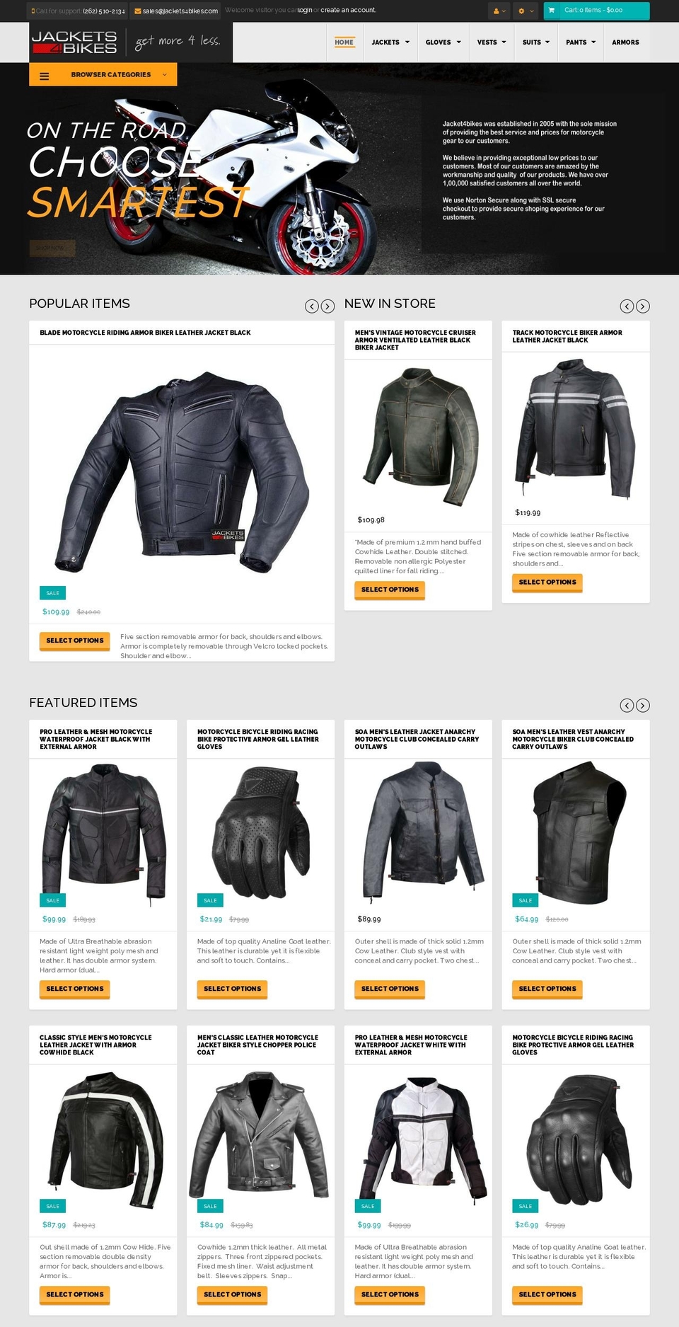 ap-super-market-motorcyle Shopify theme site example jackets4bikes.net