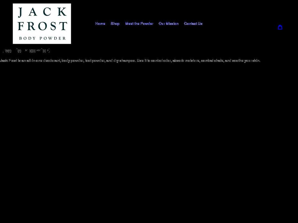 jackfrost.earth shopify website screenshot