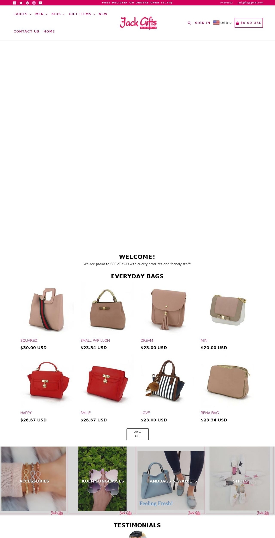 jackgiftsonline.com — Shopify storefront screenshot