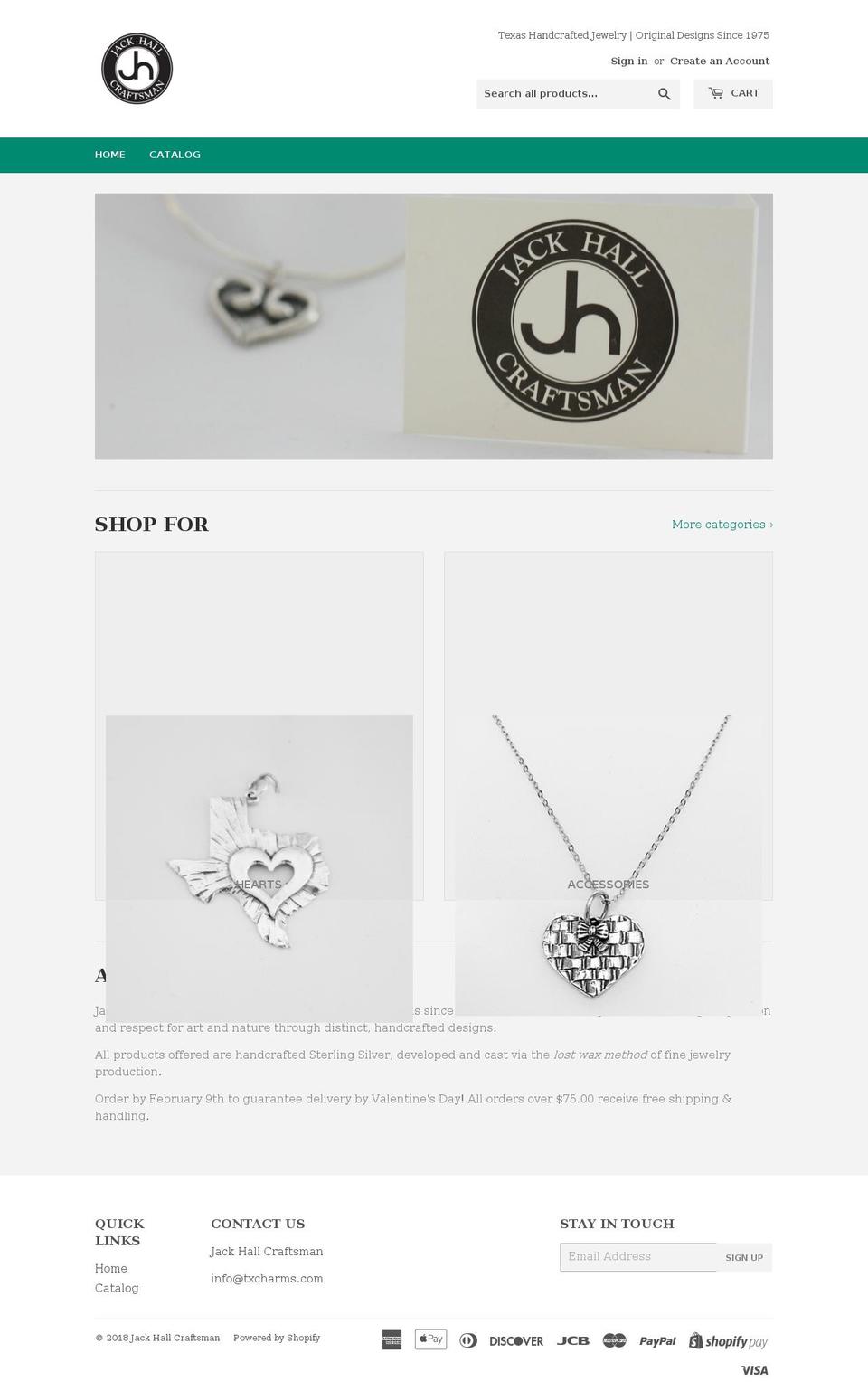 jackhallcraftsman.com — Shopify storefront screenshot