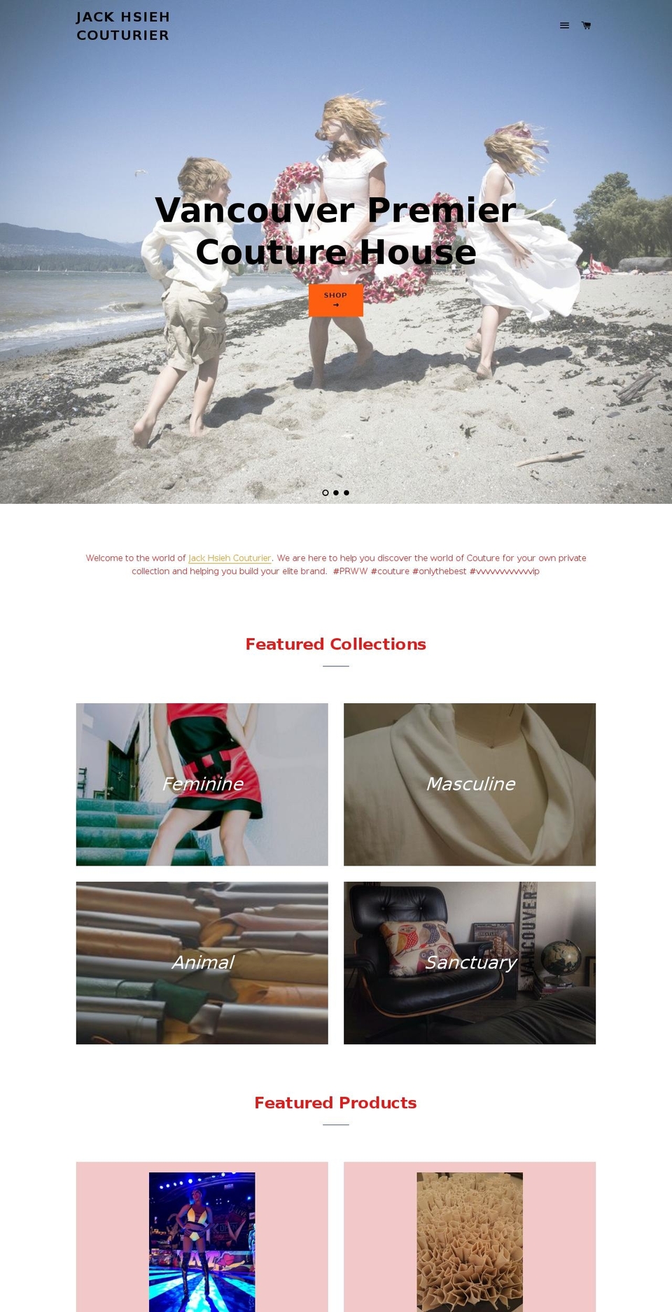 jackhsieh.ca shopify website screenshot