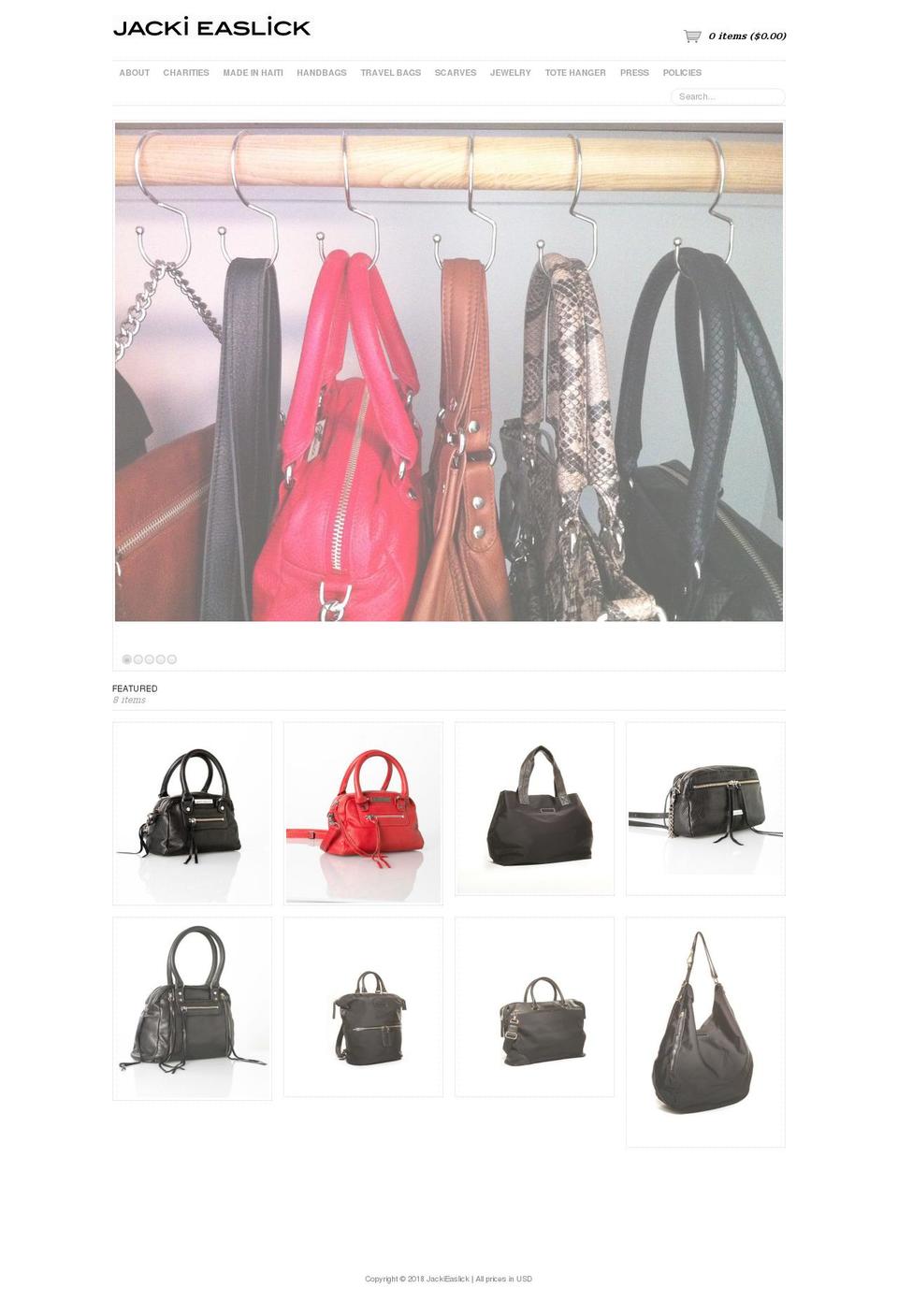 jackieaslick.org shopify website screenshot