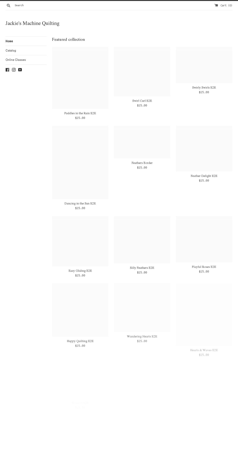 jackies-machine-quilting.myshopify.com shopify website screenshot