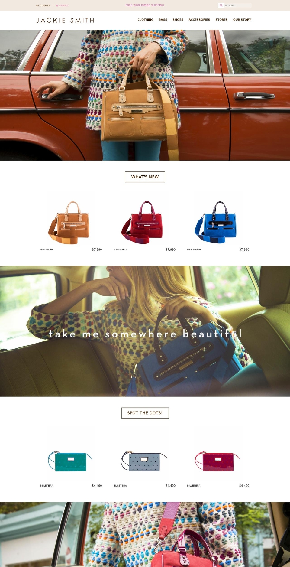 vs Shopify theme site example jackiesmith.com