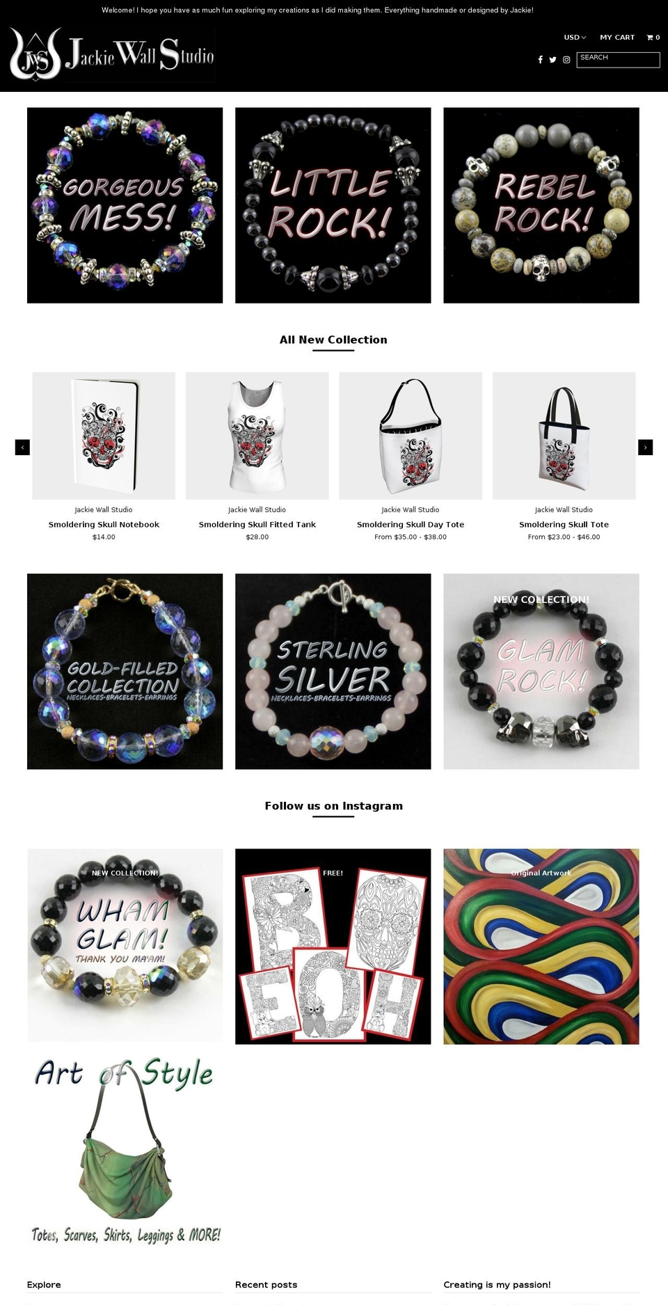 jackiewallstudio.com — Shopify storefront screenshot