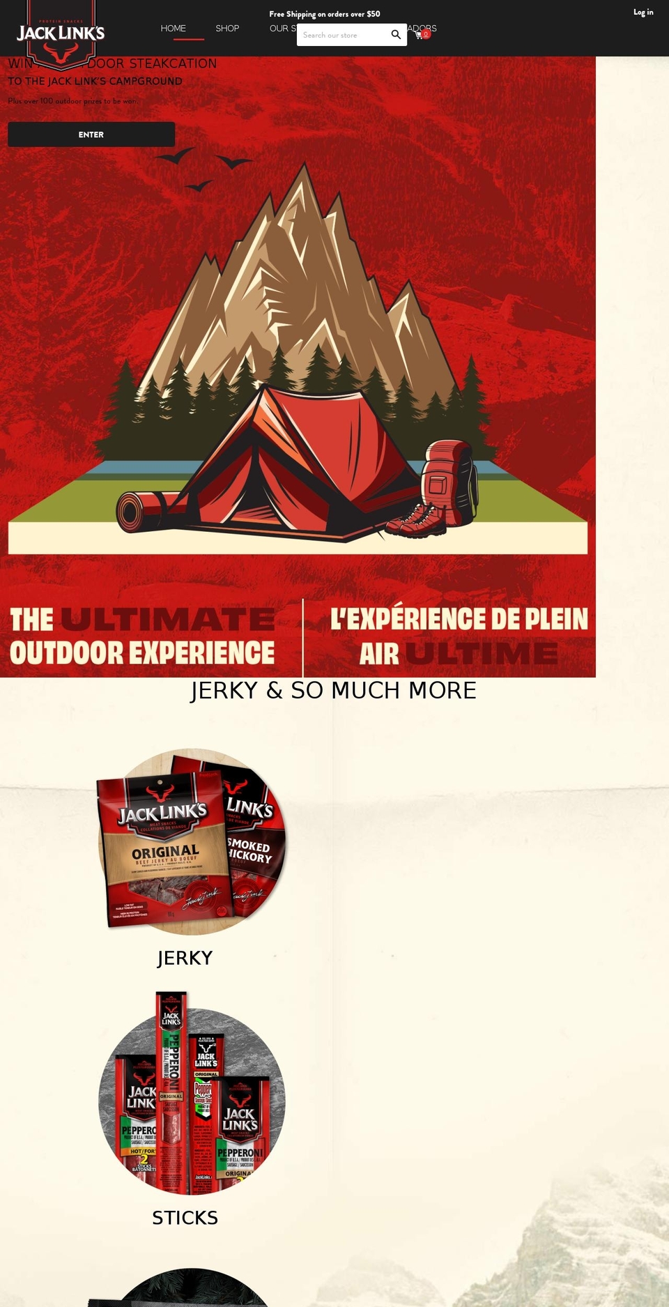 jacklinks.ca shopify website screenshot
