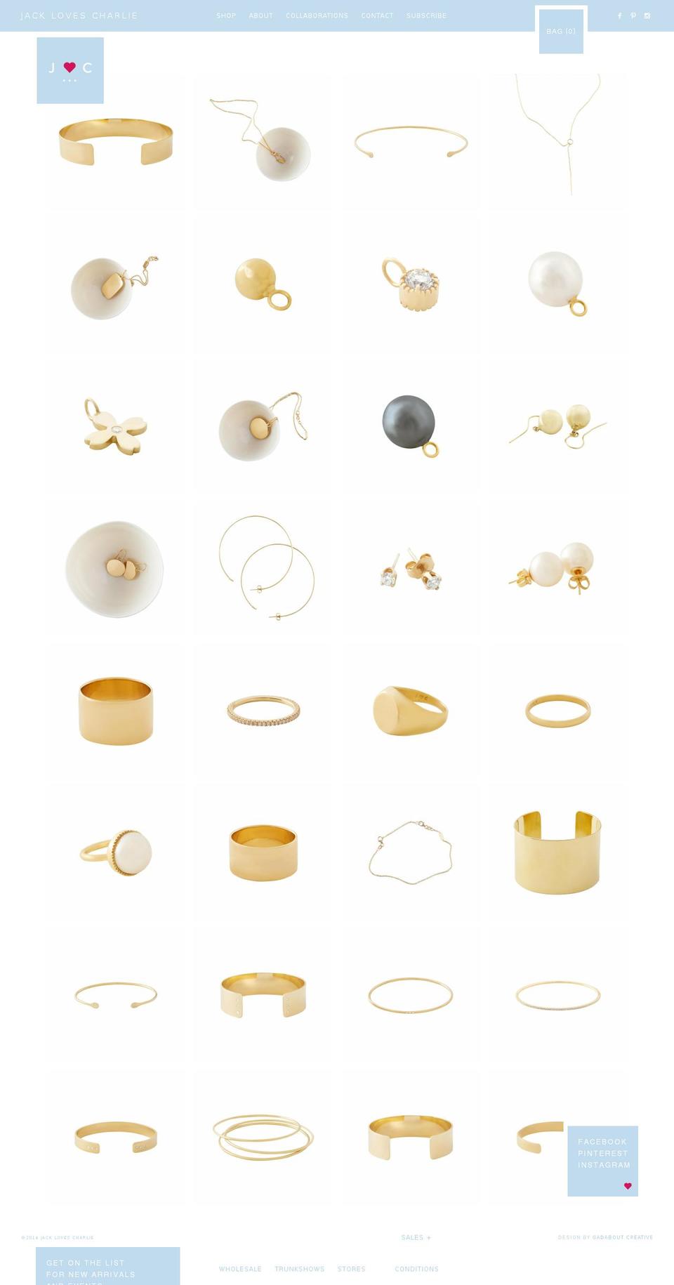 jacklovescharlie.com — Shopify storefront screenshot