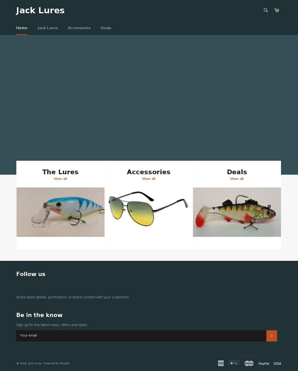 jacklures.com — Shopify storefront screenshot
