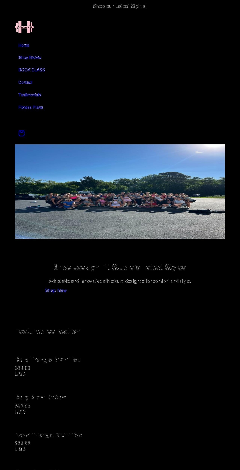 jacklynfit.com shopify website screenshot