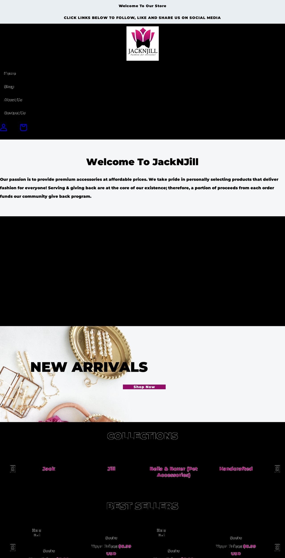 jacknjill.shop shopify website screenshot