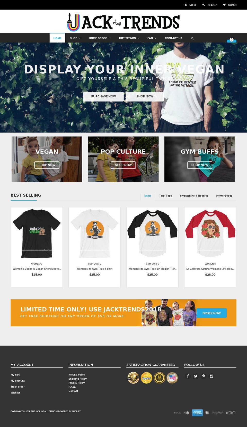 jackofalltrends.com shopify website screenshot