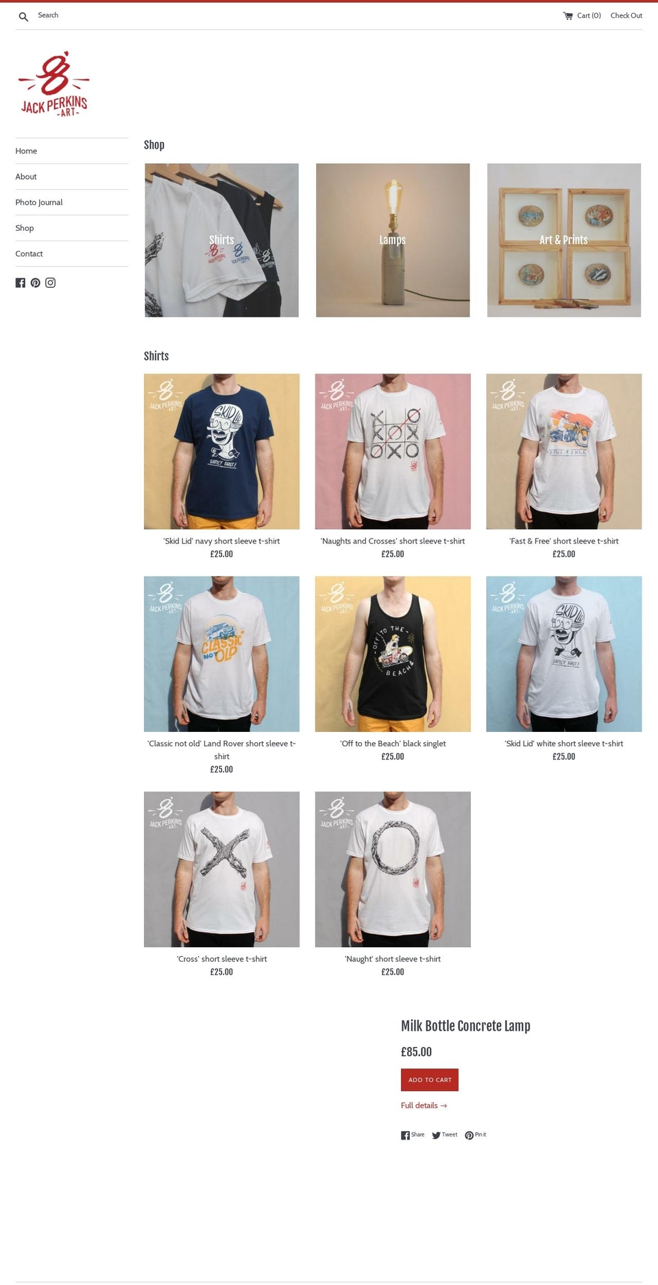 jackperkinsart.com — Shopify storefront screenshot
