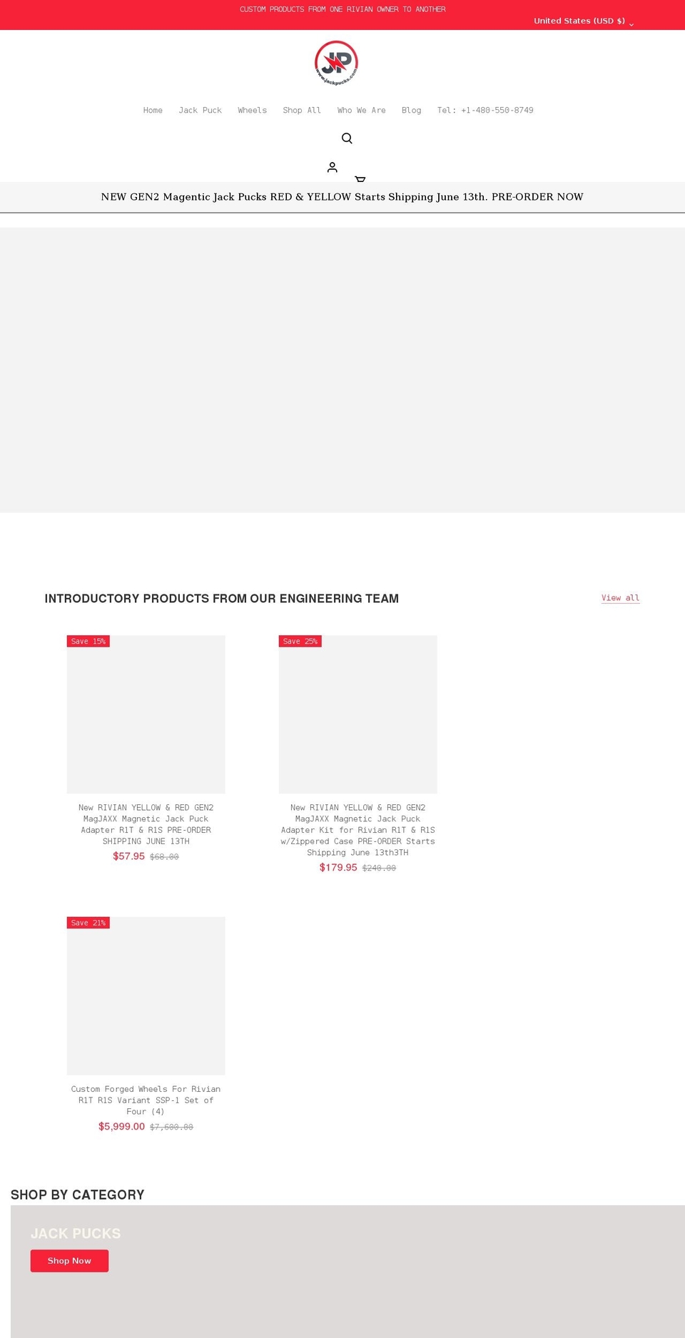 jackpucks.com shopify website screenshot