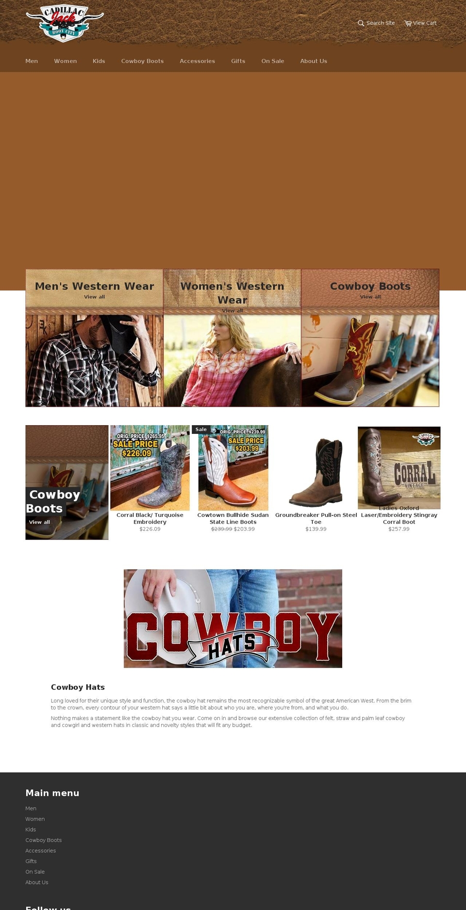 jacksboots.com — Shopify storefront screenshot