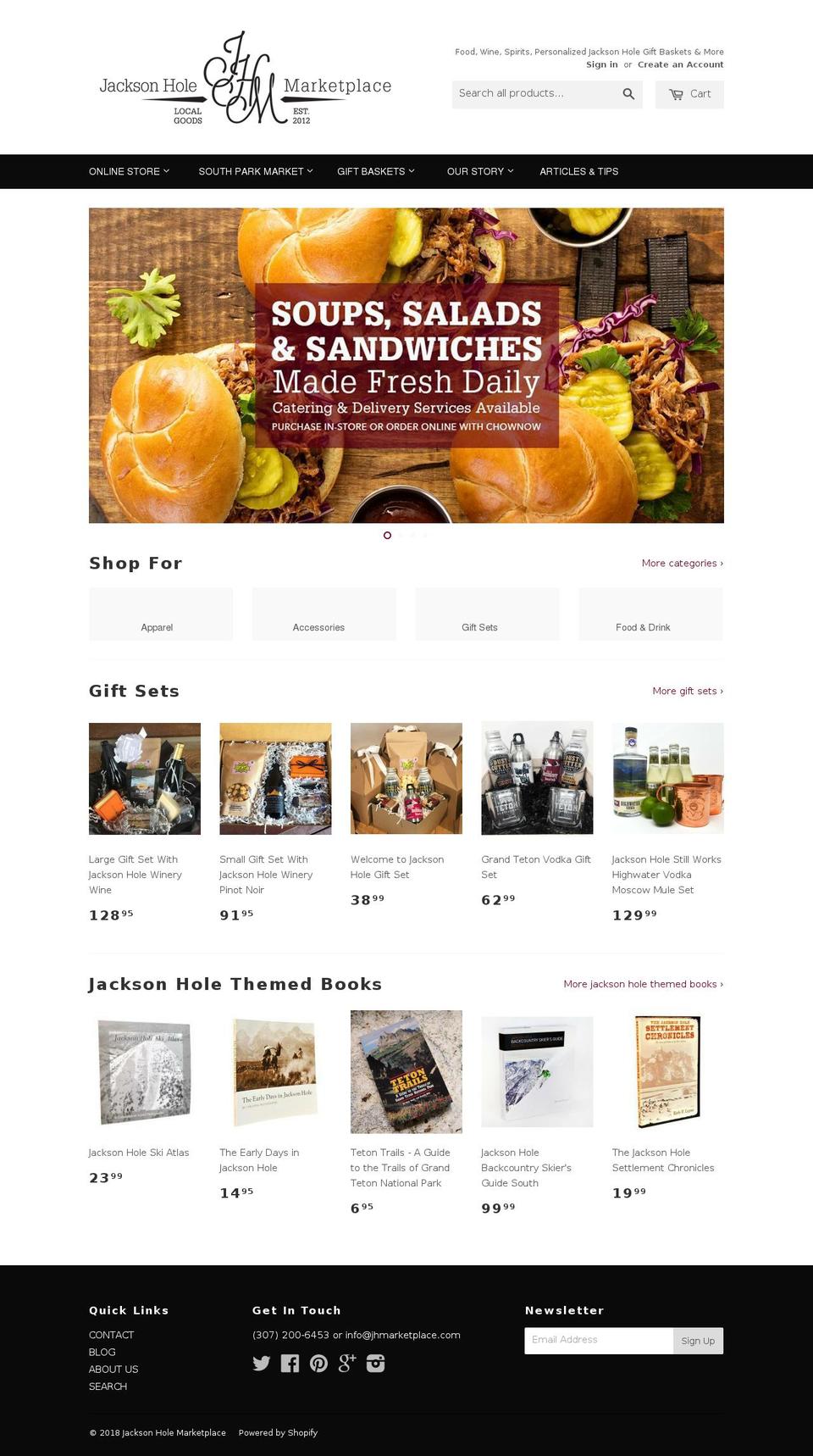 jacksonholecrafts.com — Shopify storefront screenshot