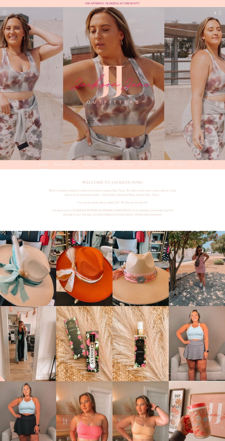 jacksonjuneoutfitters.com shopify website screenshot