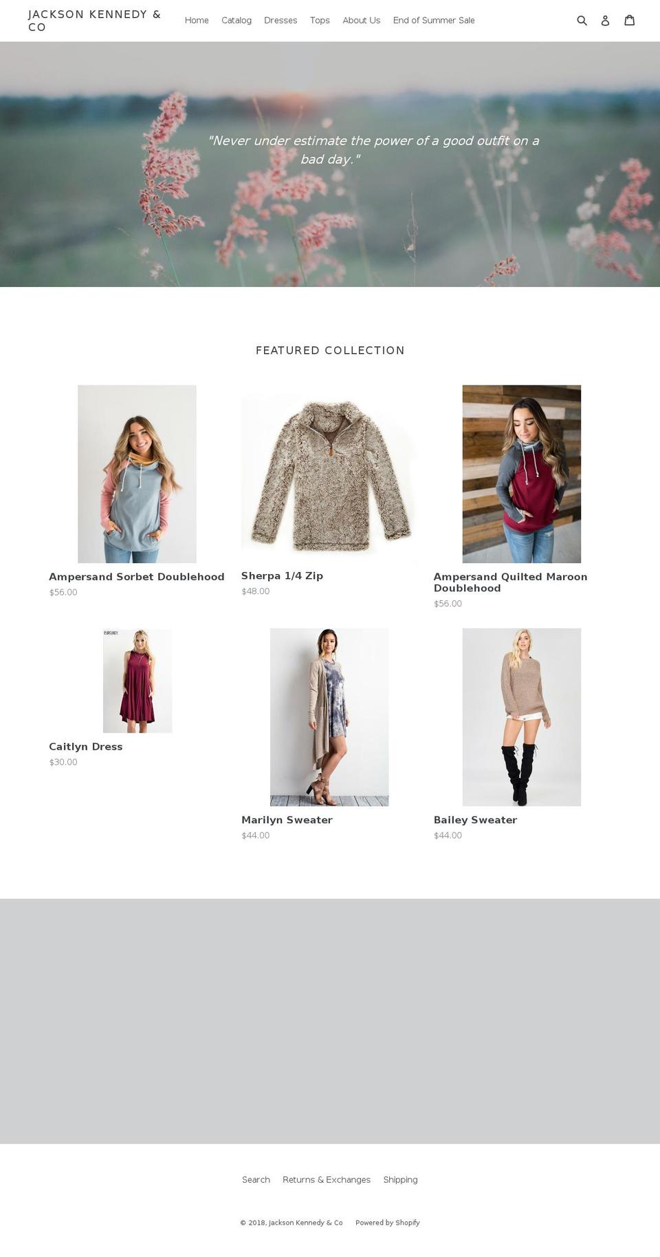 jacksonkennedyandco.com — Shopify storefront screenshot