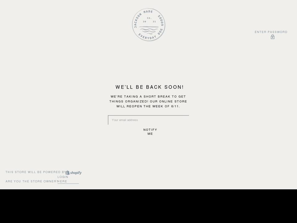 jacksonmade.com shopify website screenshot