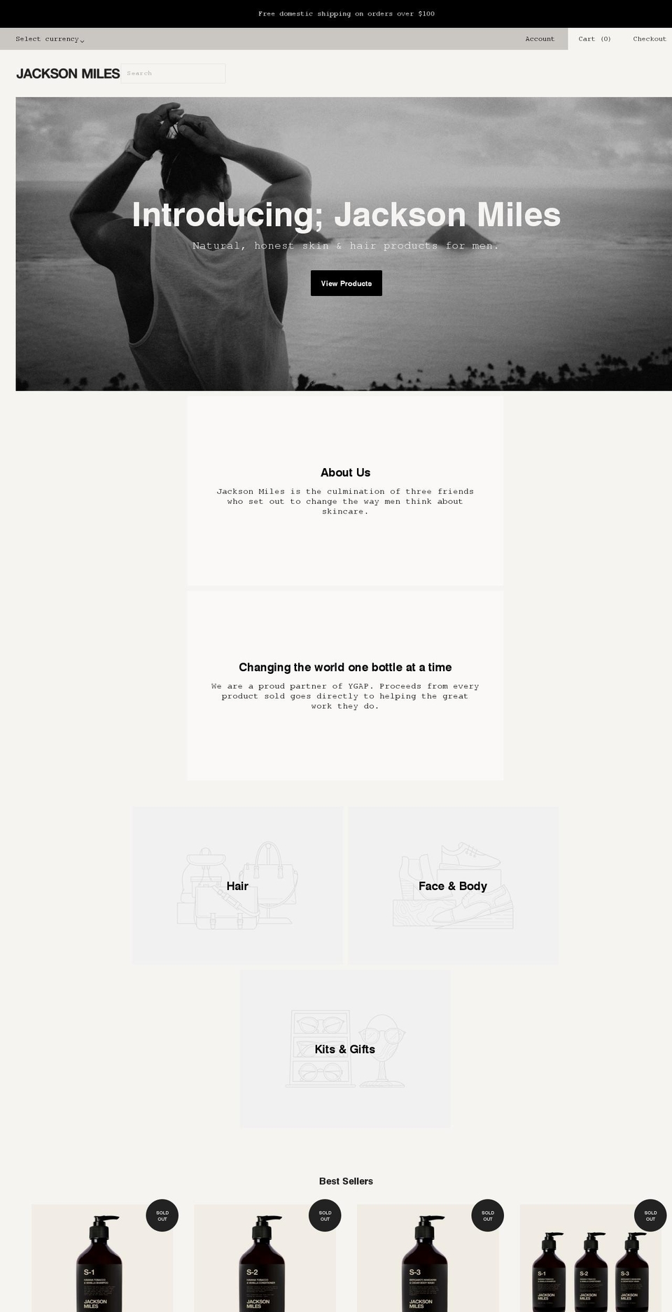 jacksonmiles.com.au shopify website screenshot