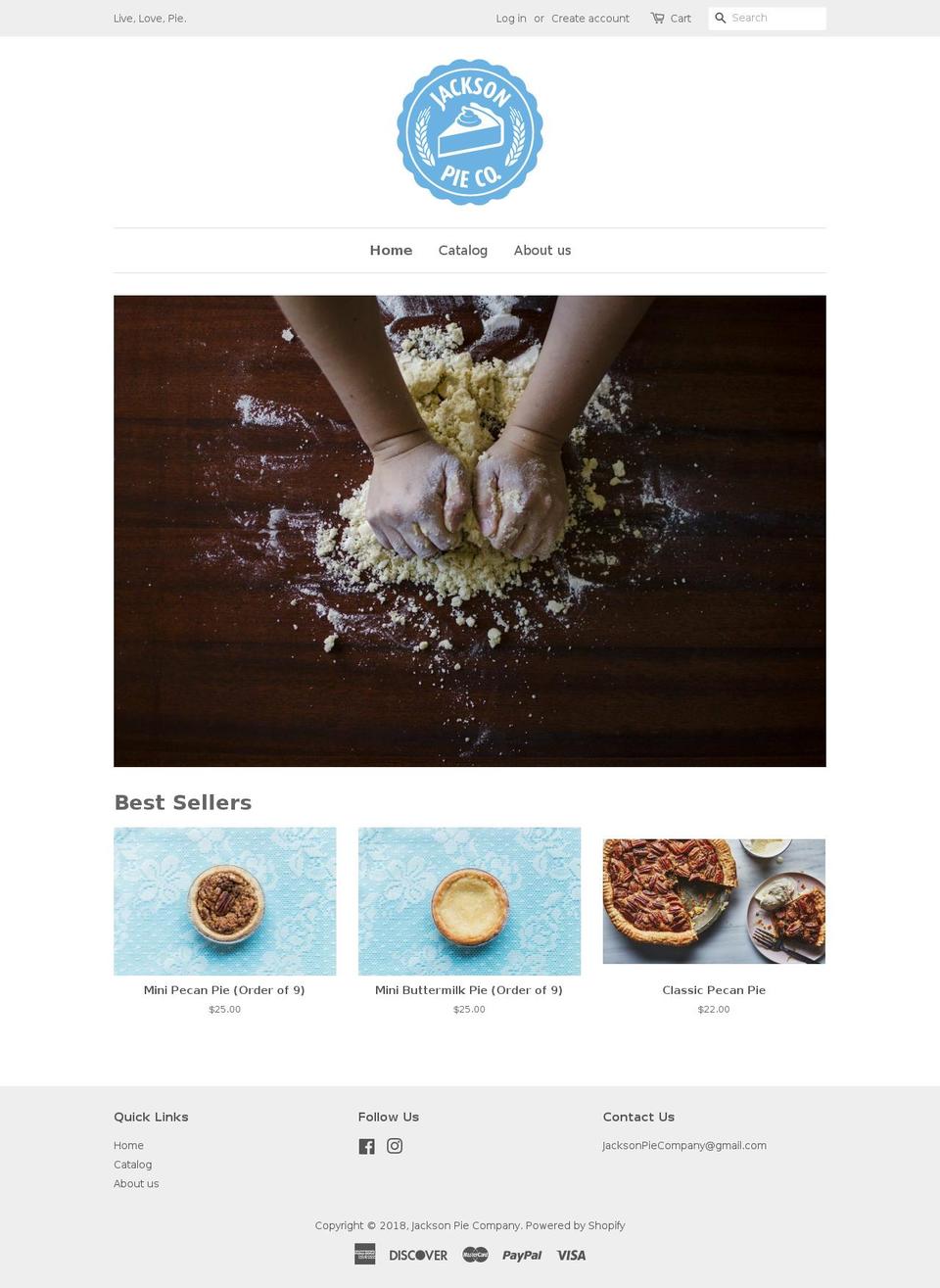jacksonpiecompany.com shopify website screenshot