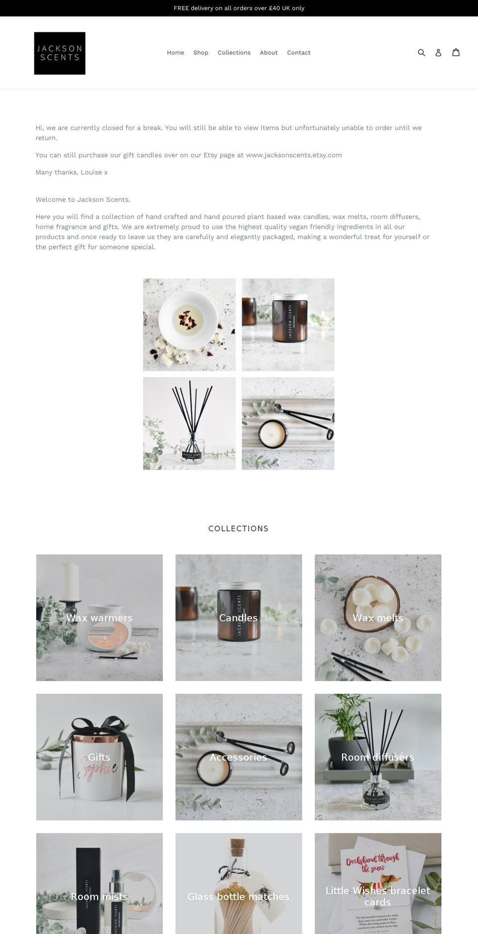 jacksonscents.co.uk shopify website screenshot