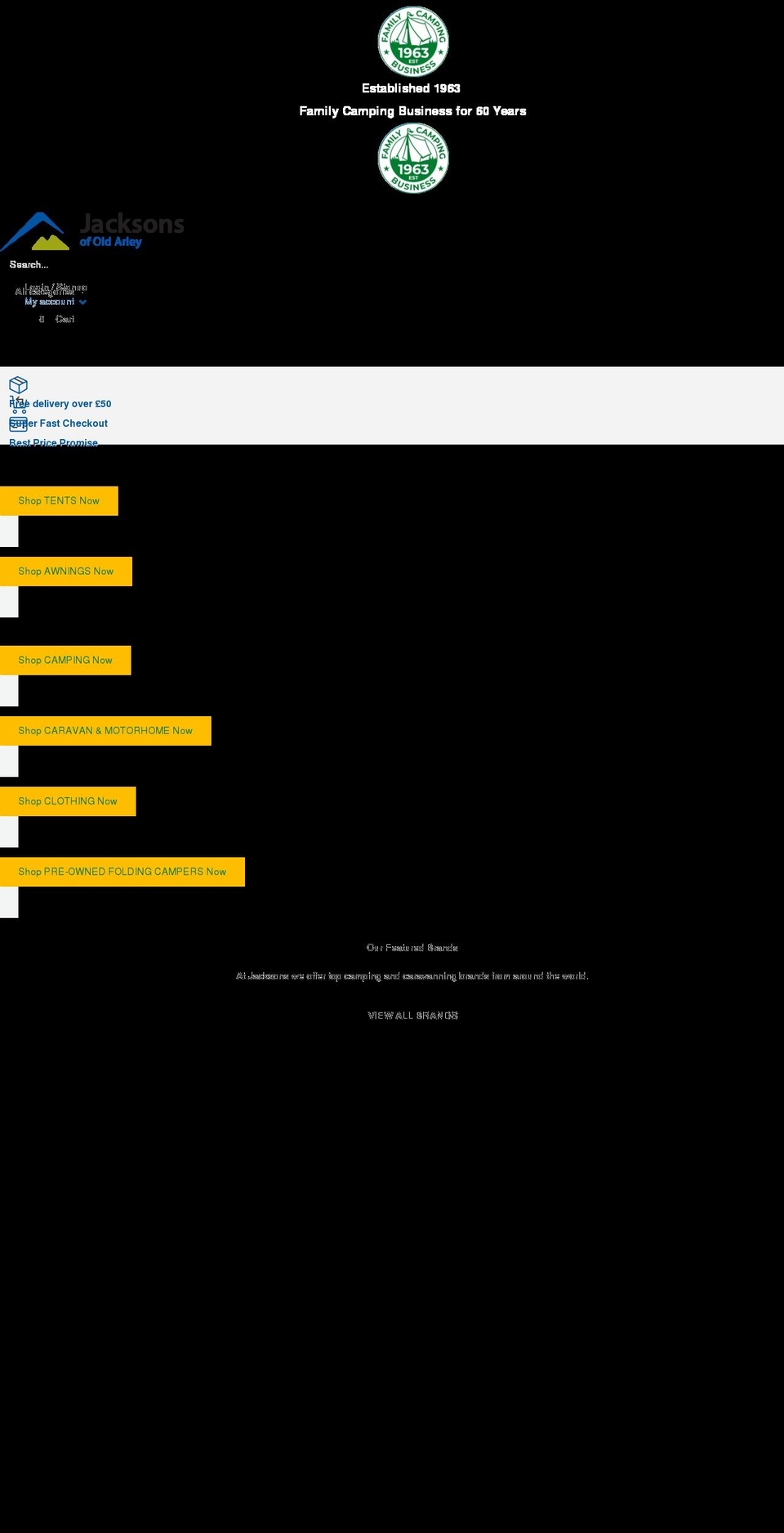 jacksonsofoldarley.co.uk shopify website screenshot