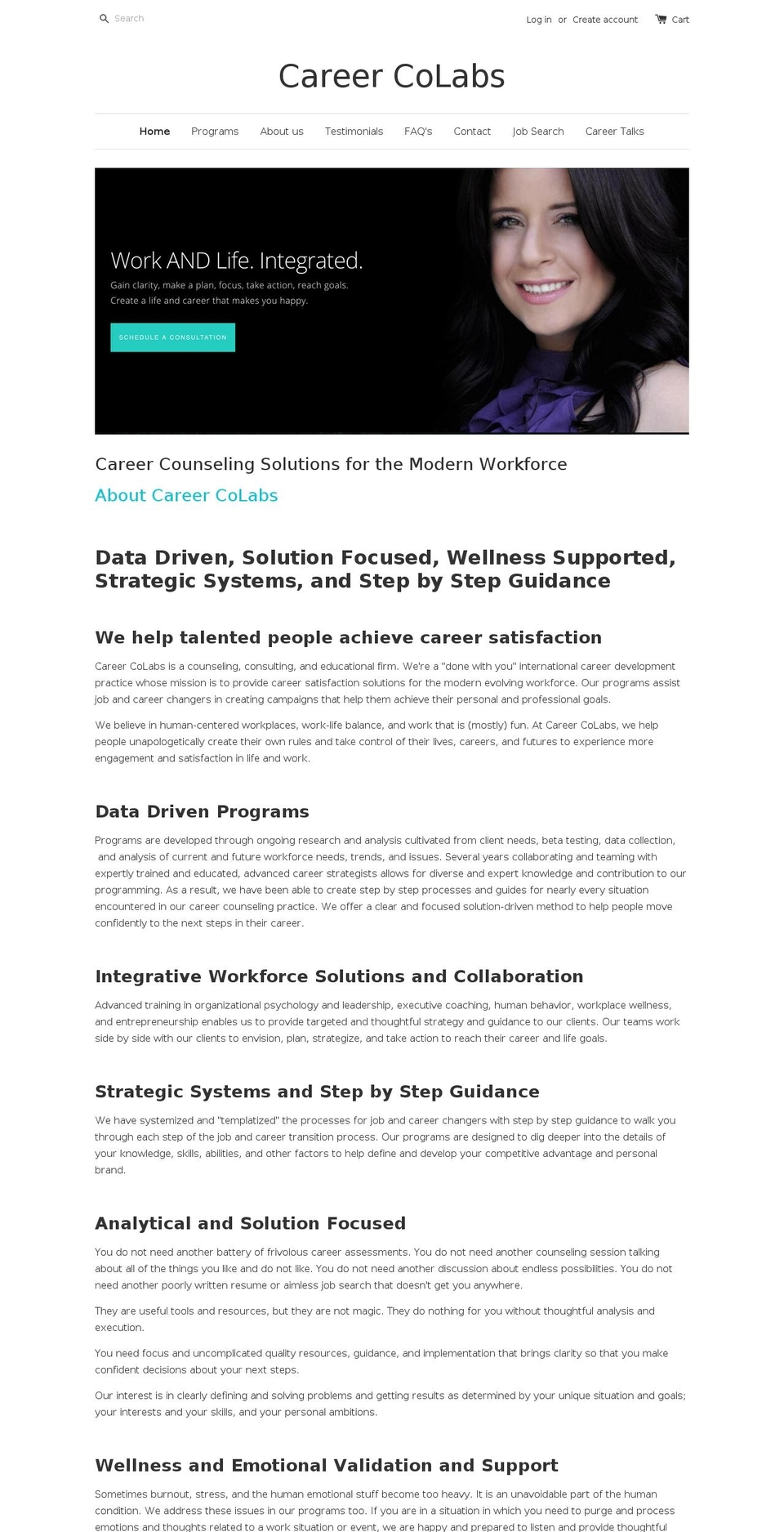 jacksonvillecareercounseling.com shopify website screenshot