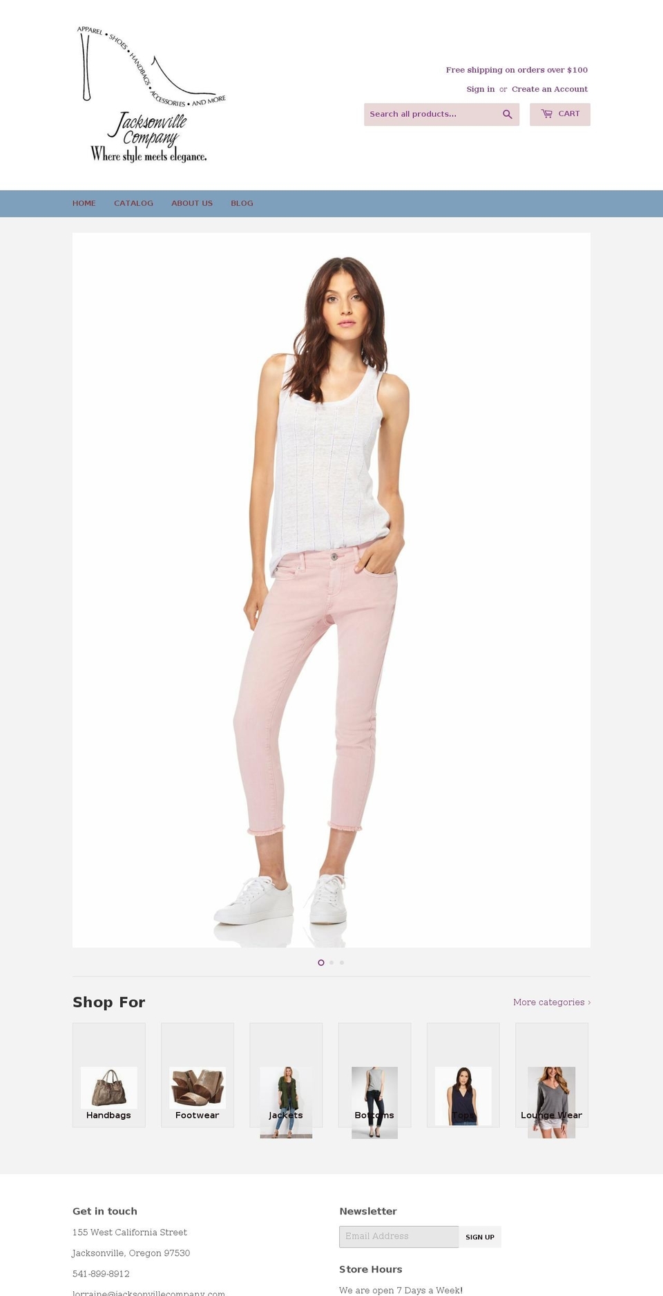 jacksonvillecompany.com shopify website screenshot