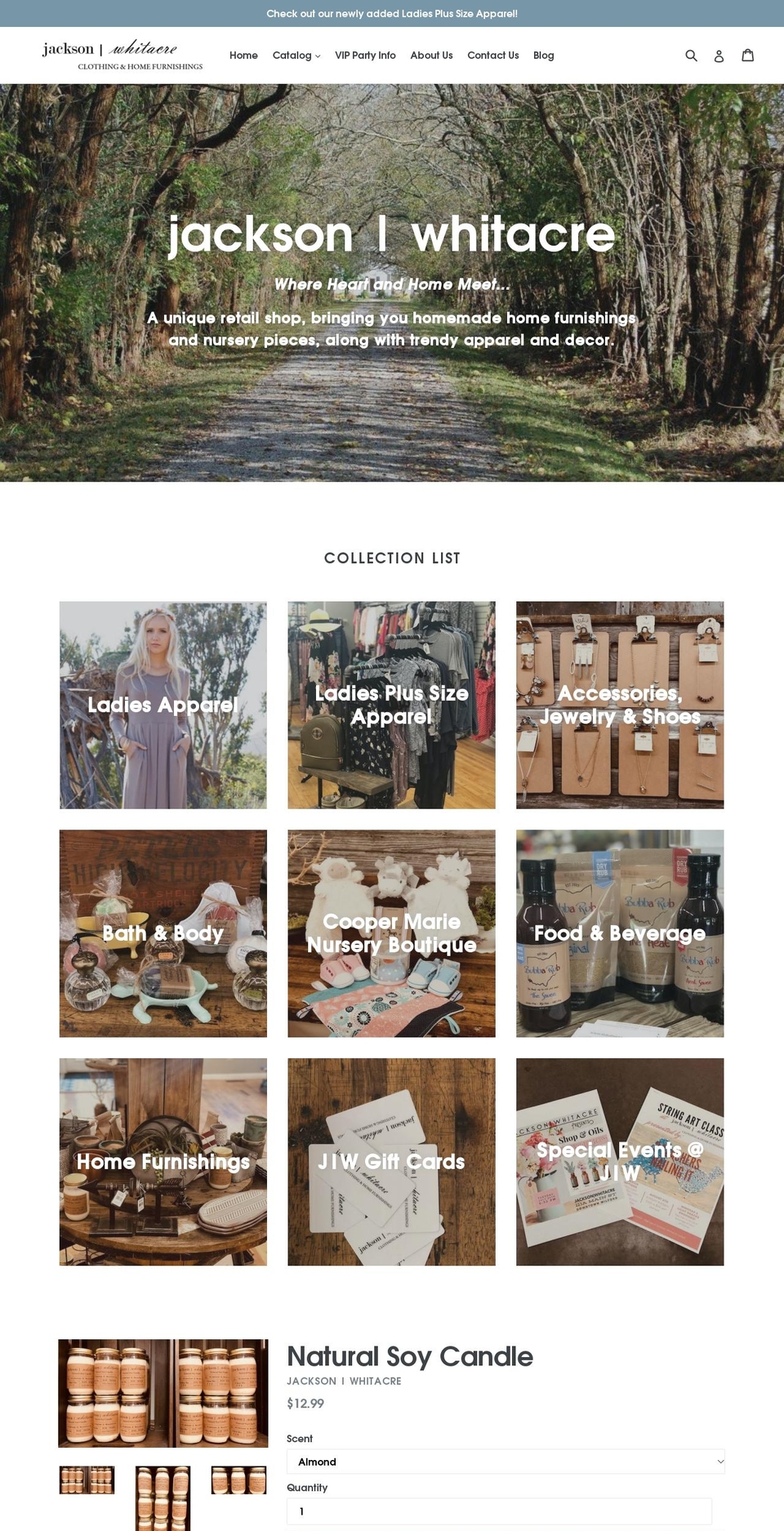 jacksonwhitacre.com — Shopify storefront screenshot