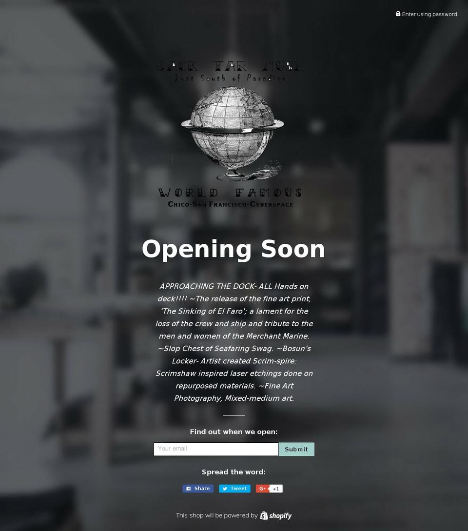 jacktarmuse.com shopify website screenshot