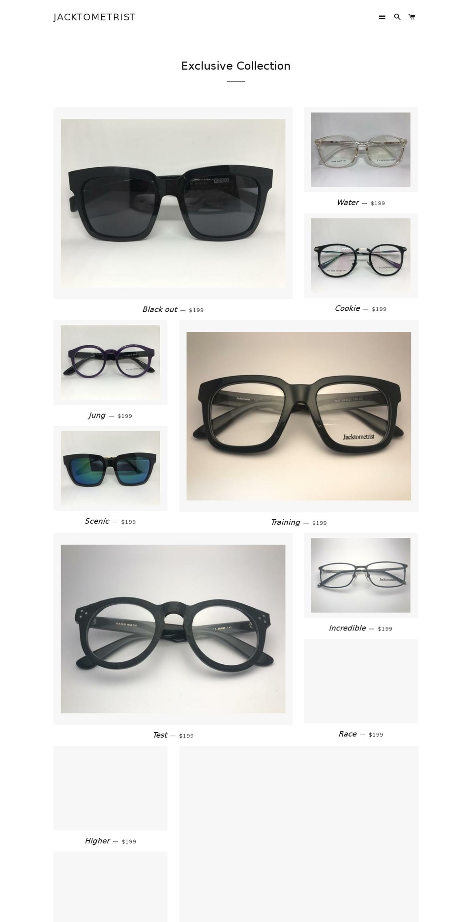 jacktometrist.com — Shopify storefront screenshot