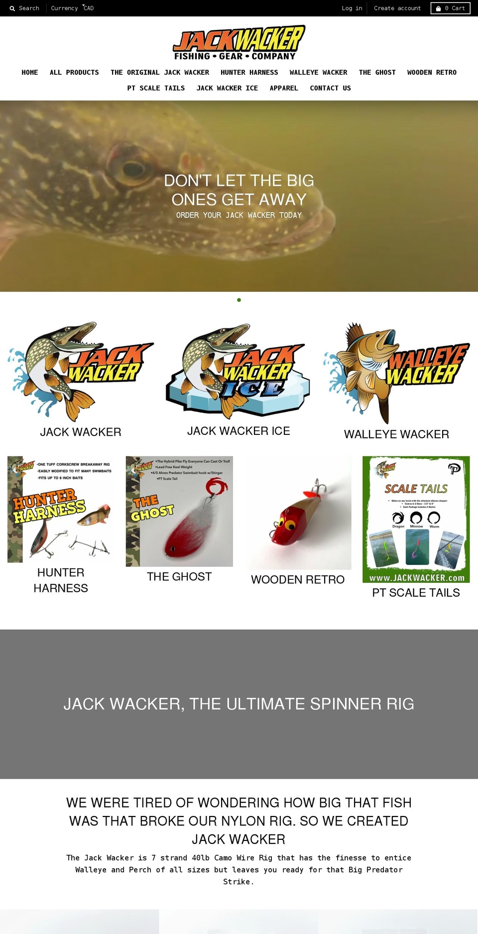 jackwacker.com shopify website screenshot