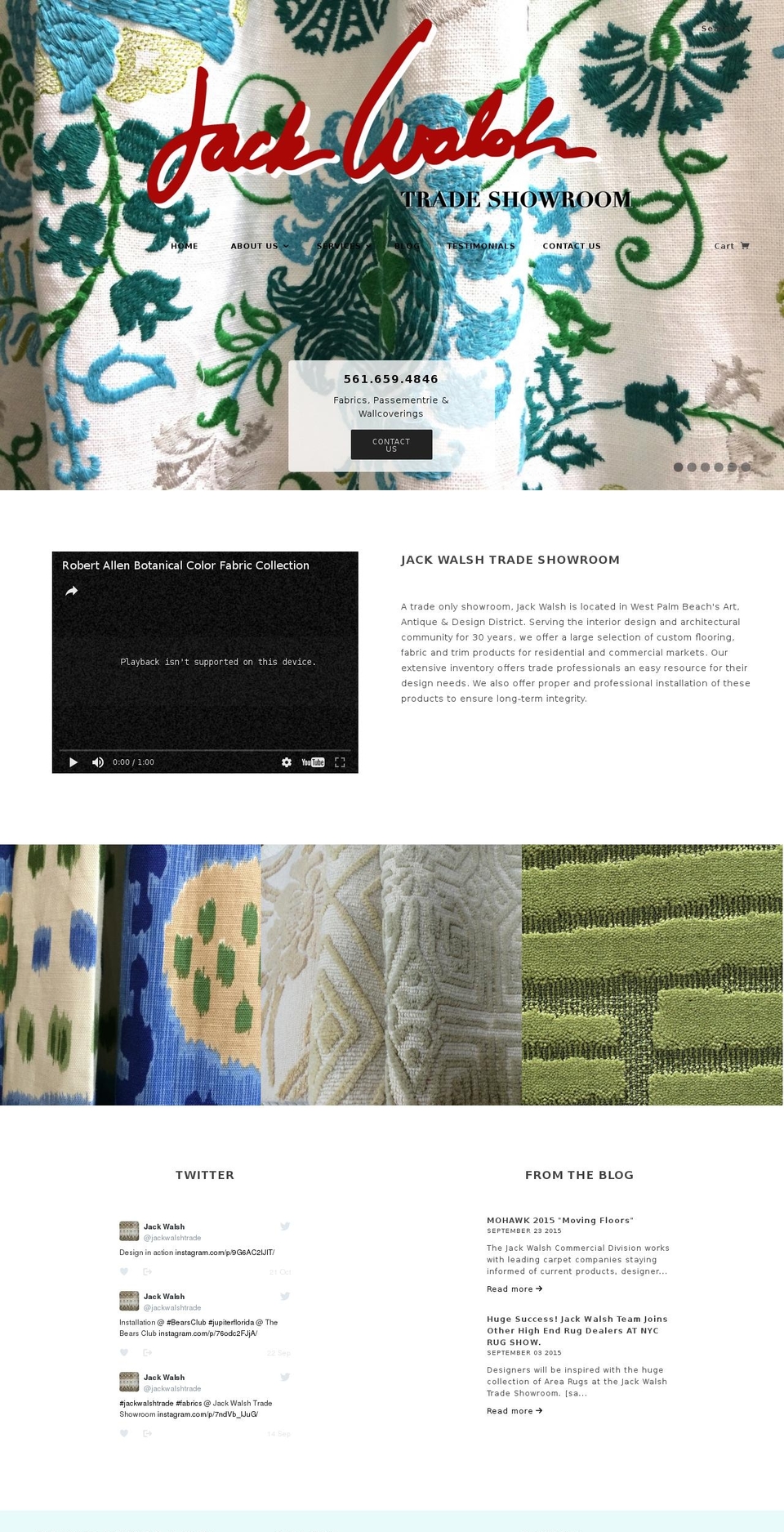 jackwalshcarpets.com shopify website screenshot